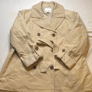 Weatherproof Beige Double-Breasted Trench Coat